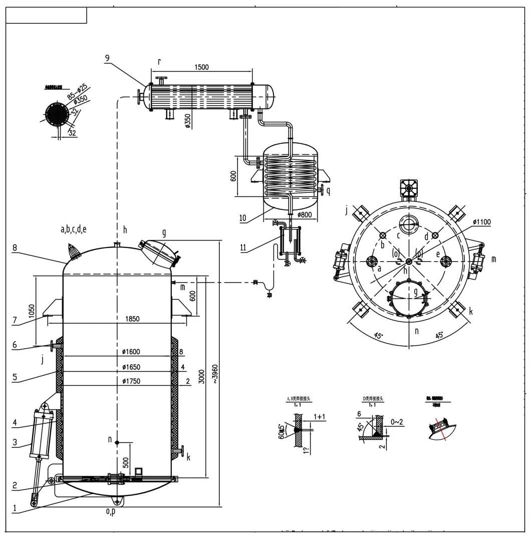 Luxuriant in Design Stainless Steel Sanitary Grade Extractor Tank