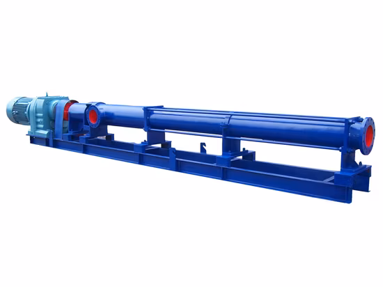 Bomba de parafuso de alimentação móvel sanitária de aço inoxidável