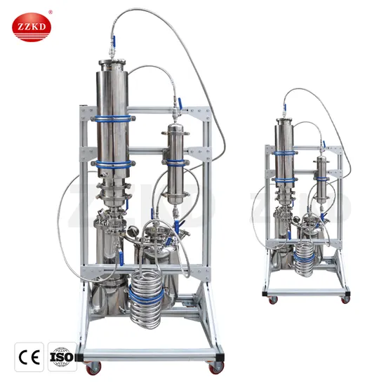 Estoque dos EUA disponível 2lb Bho coluna passiva máquina de extração de butano sanitário de aço inoxidável pequeno mini extrator de circuito fechado para extração de óleo de cânhamo