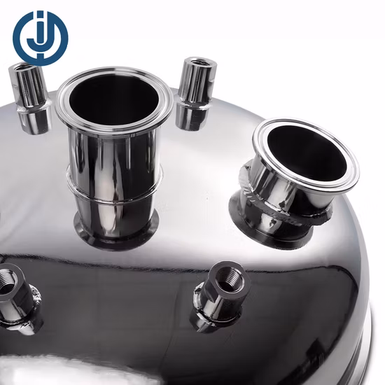 Tampas redondas de tanque não padrão personalizadas sanitárias de aço inoxidável para extrator